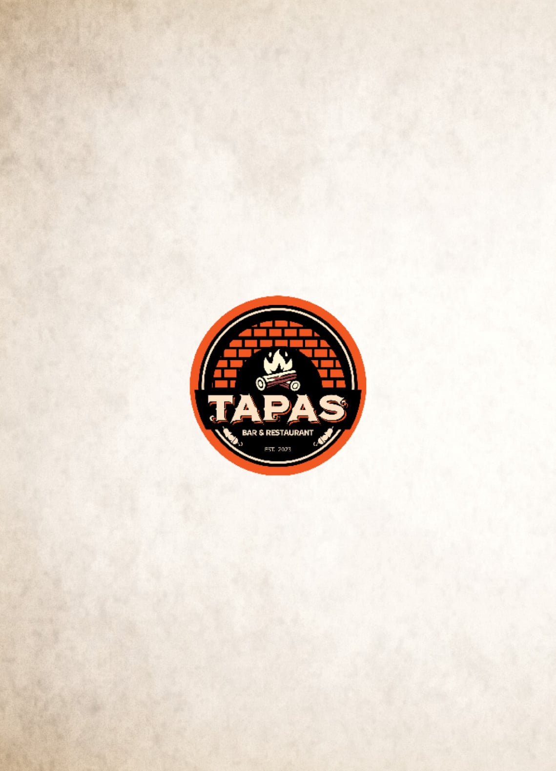 Tapas bar menu